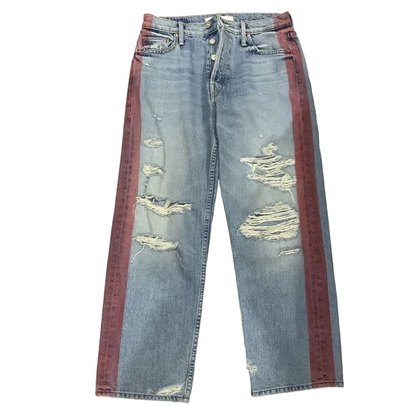 MOTHER Denim Trasher Striped Hanging by a Thread Size 26 or 27